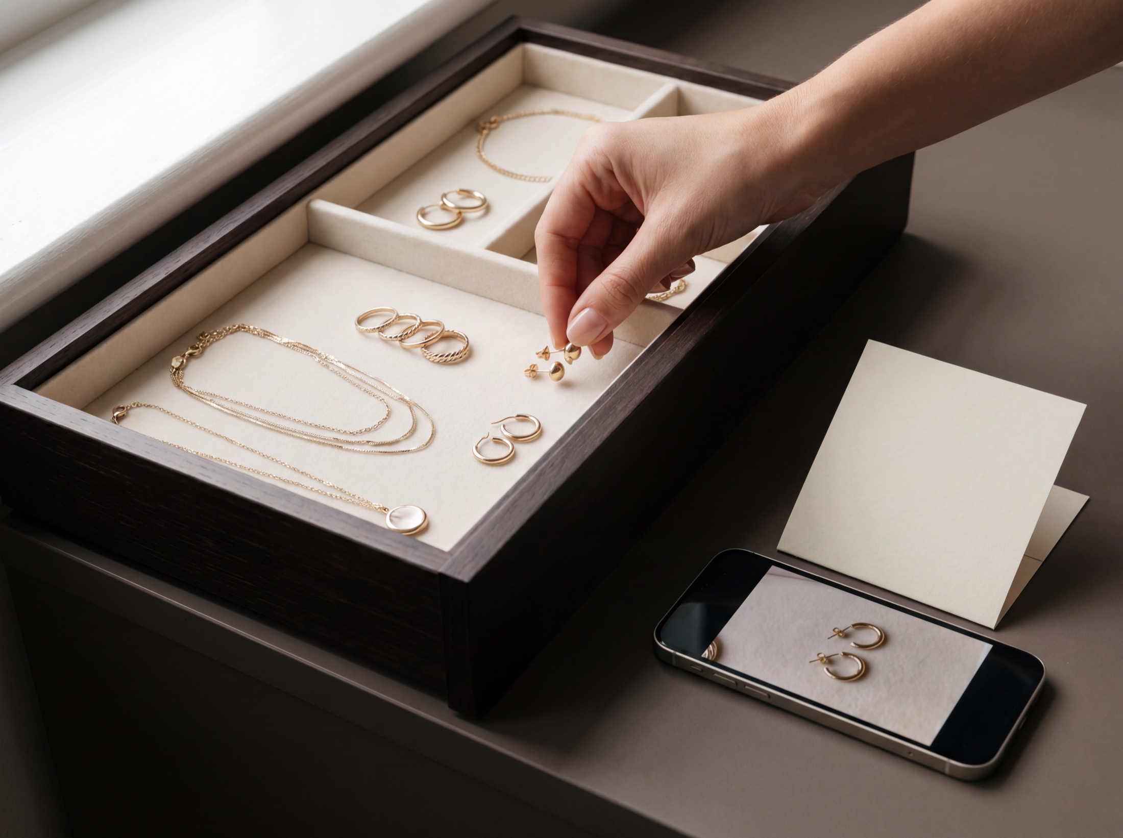 Repeat-customer jewellery wardrobe ritual