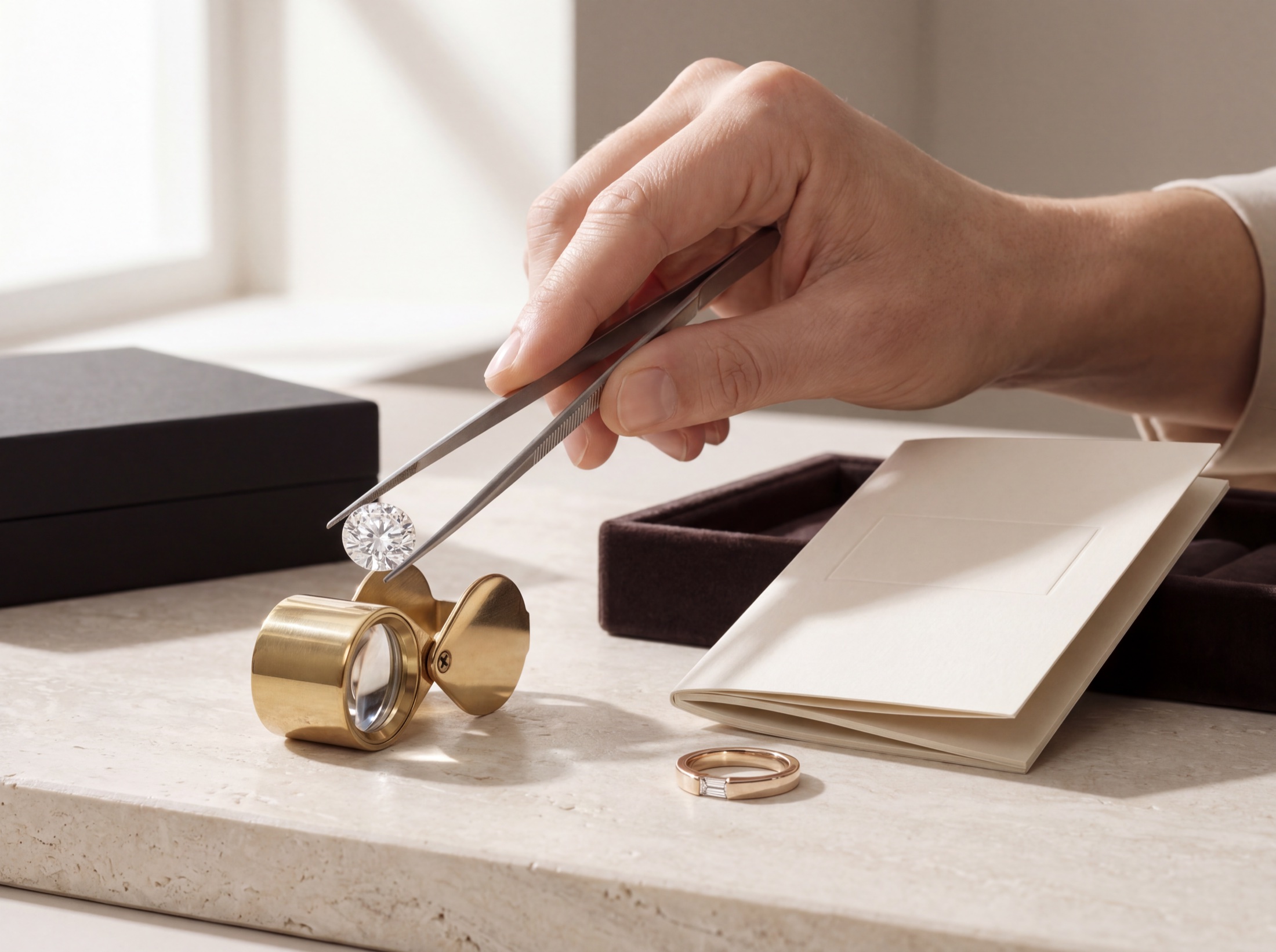 Lab-grown diamond education and grading proof